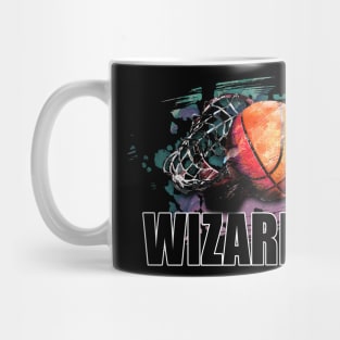 Retro Pattern Wizards Basketball Classic Style Mug